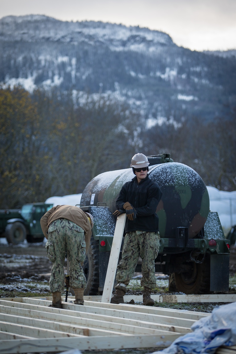 Seabees with 22nd NCR Build Camp Improvements in Voll, Norway