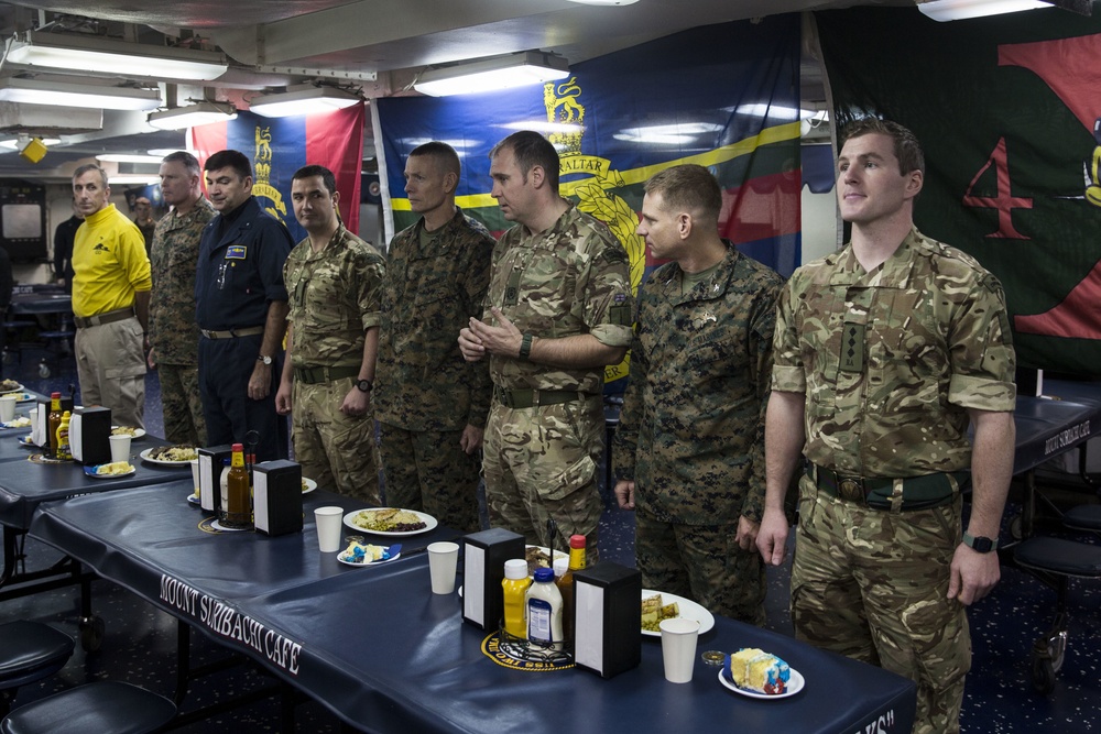 45th Royal Marine Commando celebrates birthday aboard USS Iwo Jima