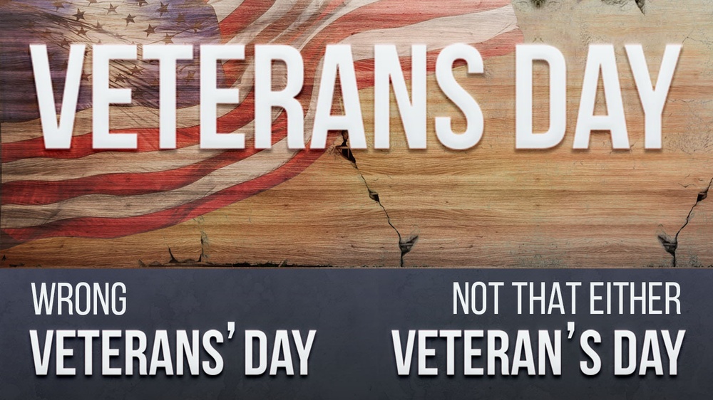 Veterans Day spelling graphic