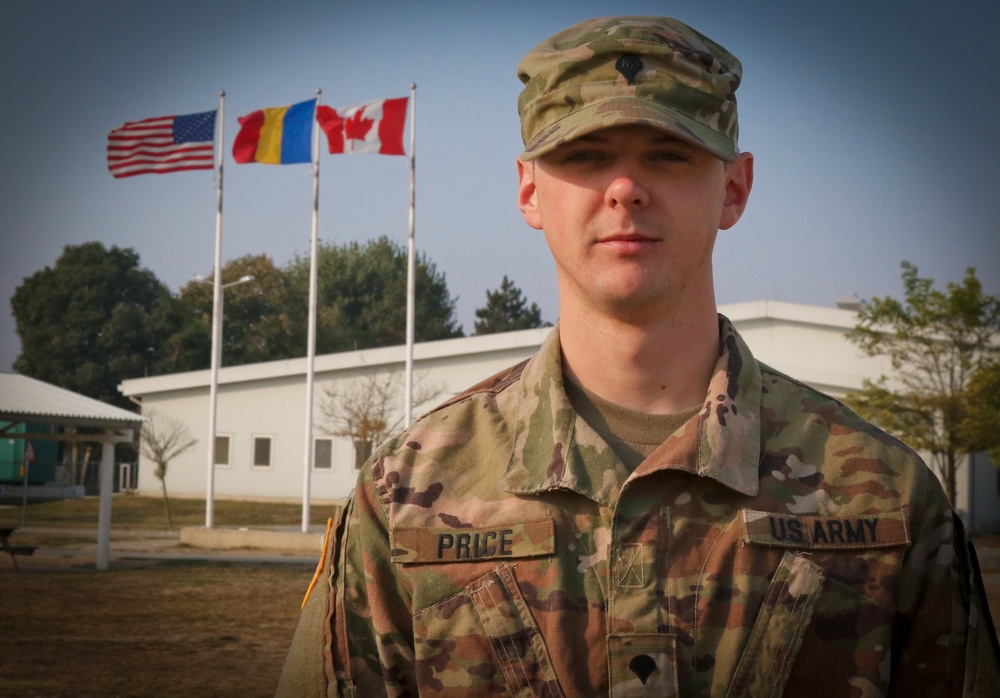 Soldier in Focus: U.S. Army Sgt. Price Bleeds Green