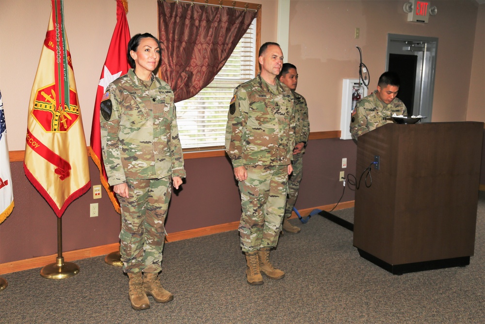 Fort McCoy members presented with 2-star commander's coin during ceremony