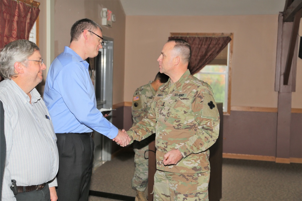 Fort McCoy members presented with 2-star commander's coin during ceremony