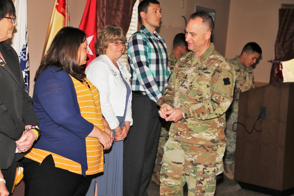 Fort McCoy members presented with 2-star commander's coin during ceremony