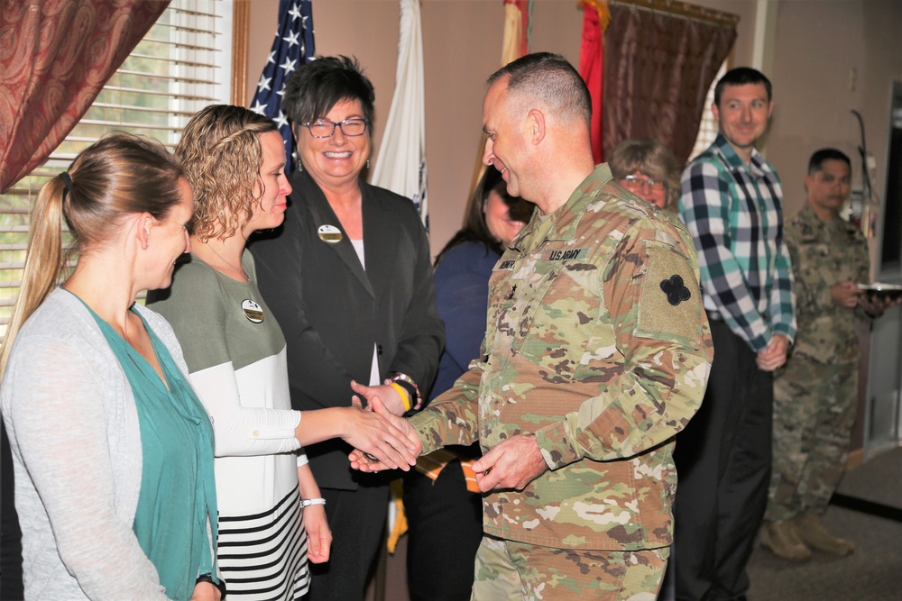 Fort McCoy members presented with 2-star commander's coin during ceremony