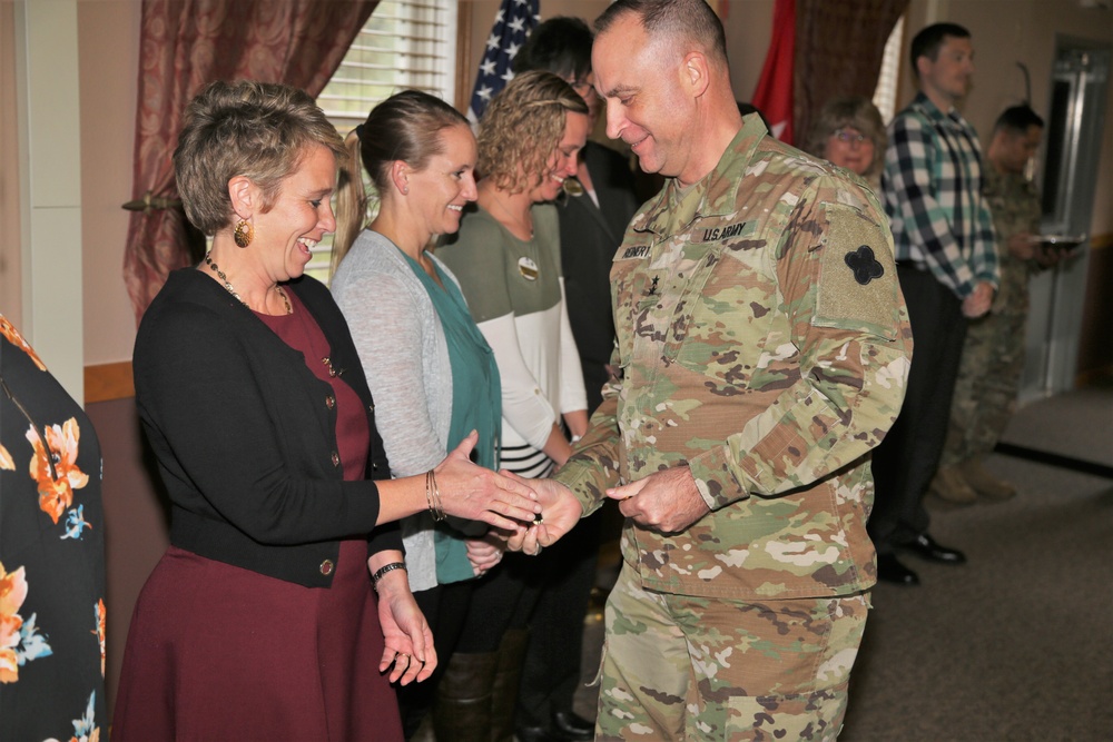 Fort McCoy members presented with 2-star commander's coin during ceremony