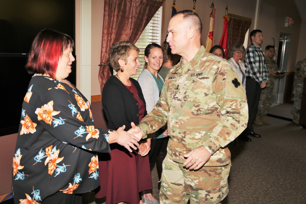 Fort McCoy members presented with 2-star commander's coin during ceremony