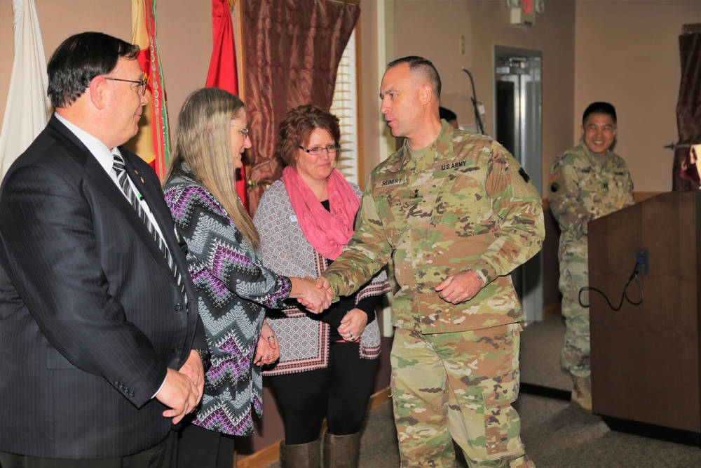 Fort McCoy members presented with 2-star commander's coin during ceremony