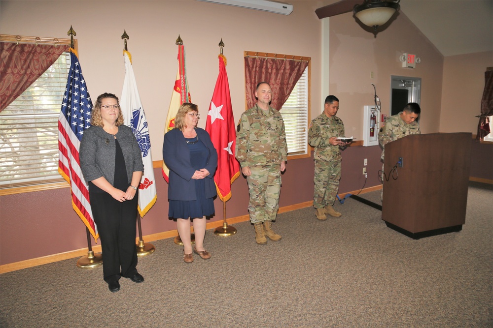 Fort McCoy members presented with 2-star commander's coin during ceremony