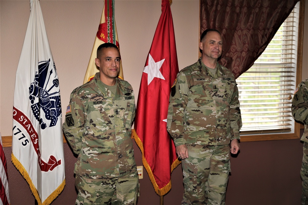 Fort McCoy members presented with 2-star commander's coin during ceremony