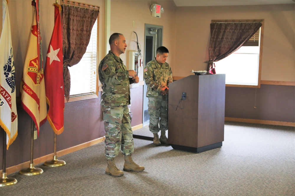 Fort McCoy members presented with 2-star commander's coin during ceremony