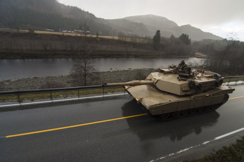 U.S. Marine Tankers begin Trident Juncture 18, Norway.