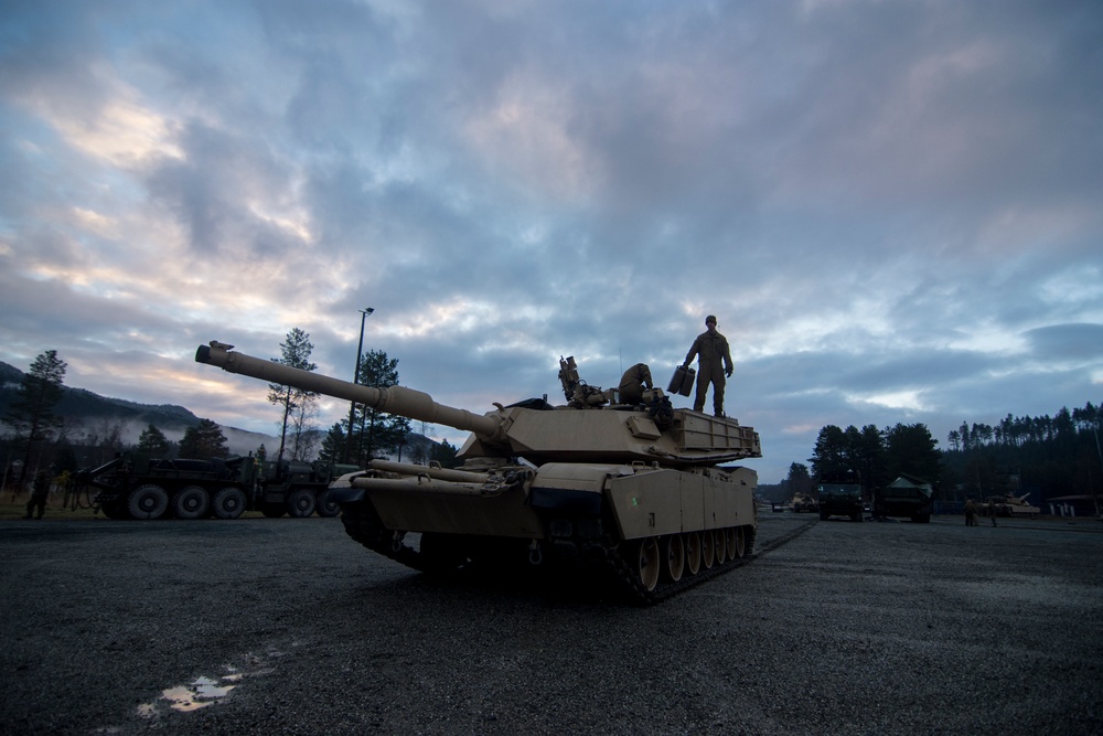 U.S. Marine Tankers begin Trident Juncture 18, Norway.