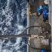 Sailors, assigned to the Ticonderoga-class guided-missile cruiser USS Chancellorsville (CG 62), refuels the ship with the Military Sealift Command fleet replenishment oiler USNS Tippecanoe (T-AO 199) during a replenishment-at-sea