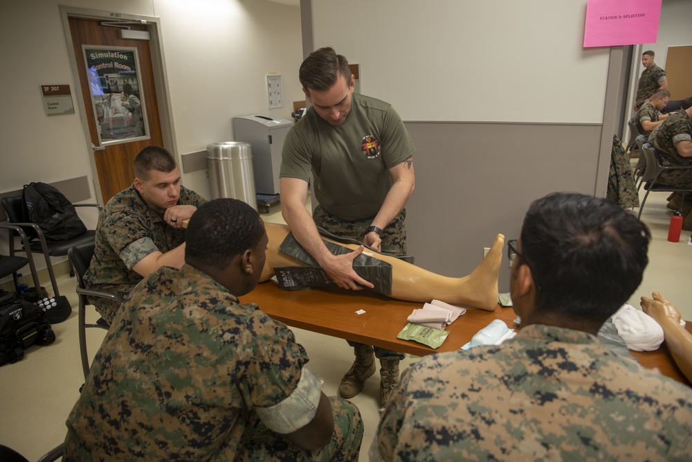 U.S. Marines and Sailors conduct TCCC at Tripler