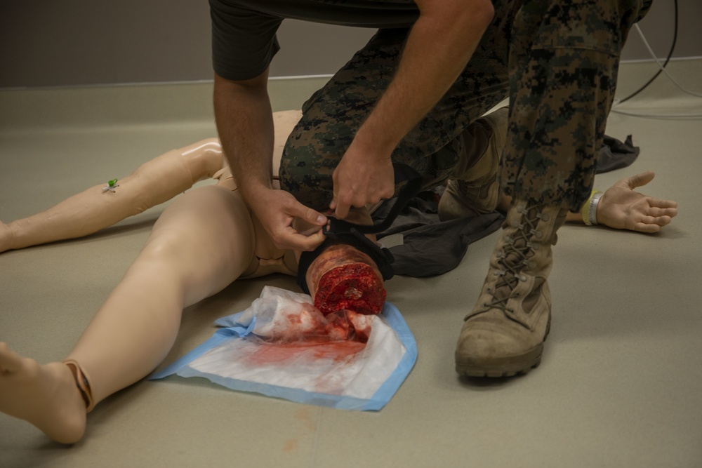 U.S. Marines and Sailors conduct TCCC at Tripler