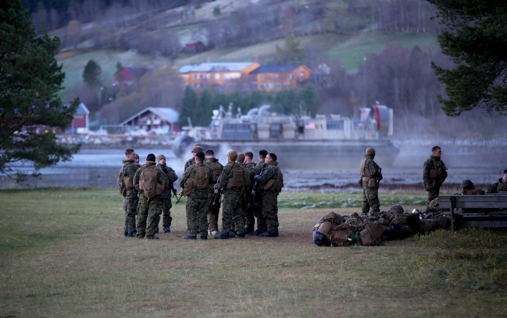 Trident Juncture 18 - U.S. Marine Conduct Amphibious Landing in Alvund, Norway