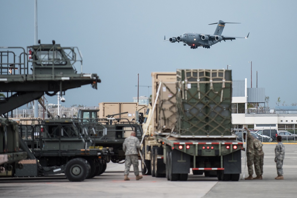 Kentucky Air Guardsmen process 7.2 million pounds of relief supplies for Hurricane Maria in Puerto Rico