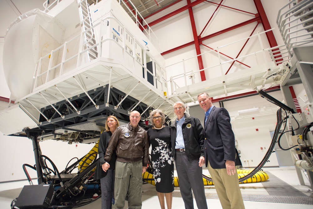 Flight simulator opening ceremony