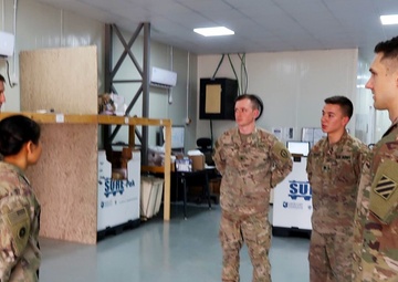 300th Sustainment Brigade Commander Conducts Battlefield Circulation