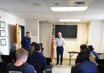 Coast Guard Station Cape Charles crew demonstrates cold water survival in Cape Charles, Va.