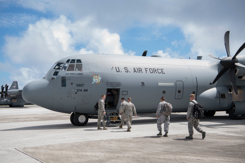 36th Airlift Squadron Provides Typhoon Yutu Relief Efforts