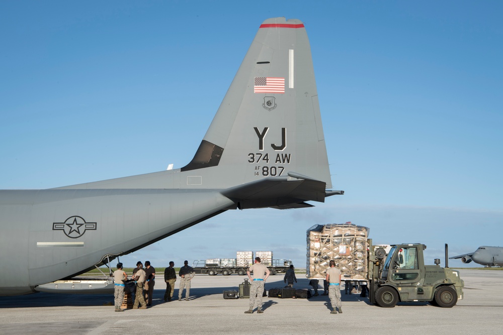 36th Airlift Squadron Provides Typhoon Yutu Relief Efforts