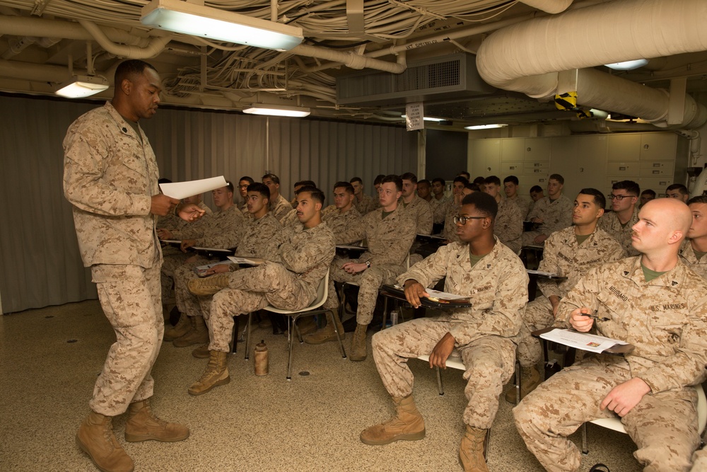 Corporal's Course aboard USS Anchorage