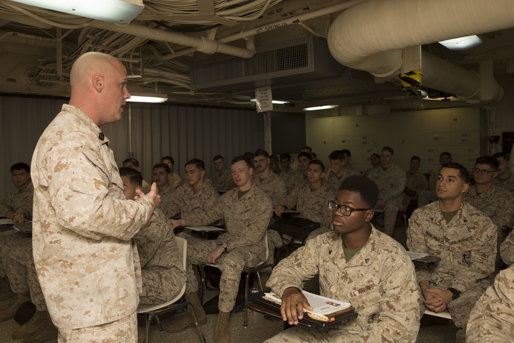 Corporal's Course aboard USS Anchorage