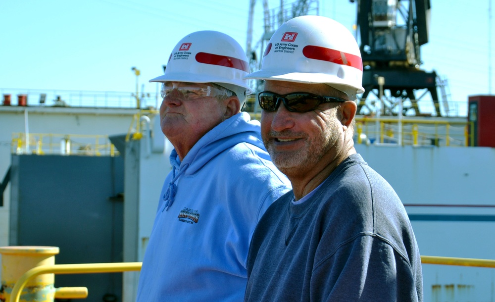 USACE Elizabeth docked to prep for continued labor