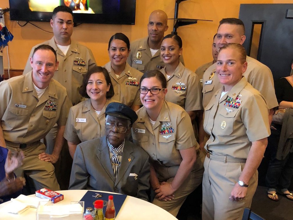 NSA Mid-South Sailors Wish Happy 100th Birthday to WWII Veteran