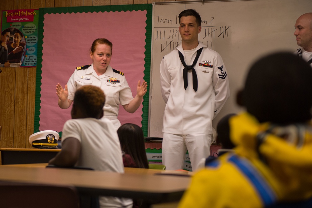 Sailors Visit Stoner Hill Youth Enrichment Program