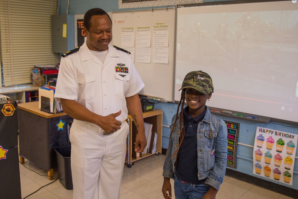 Sailors Visit Stoner Hill Youth Enrichment Program