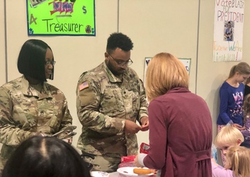 Bulldog Soldiers volunteer at local school