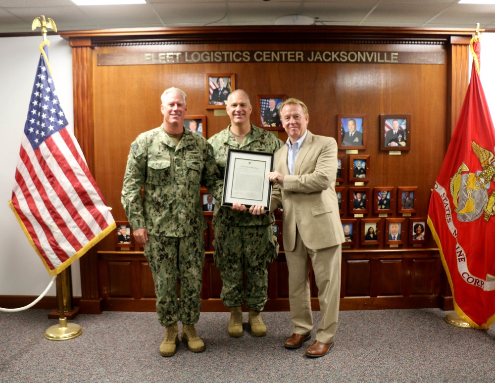 RDML Moreau Visits NAVSUP Fleet Logistics Center Jacksonville