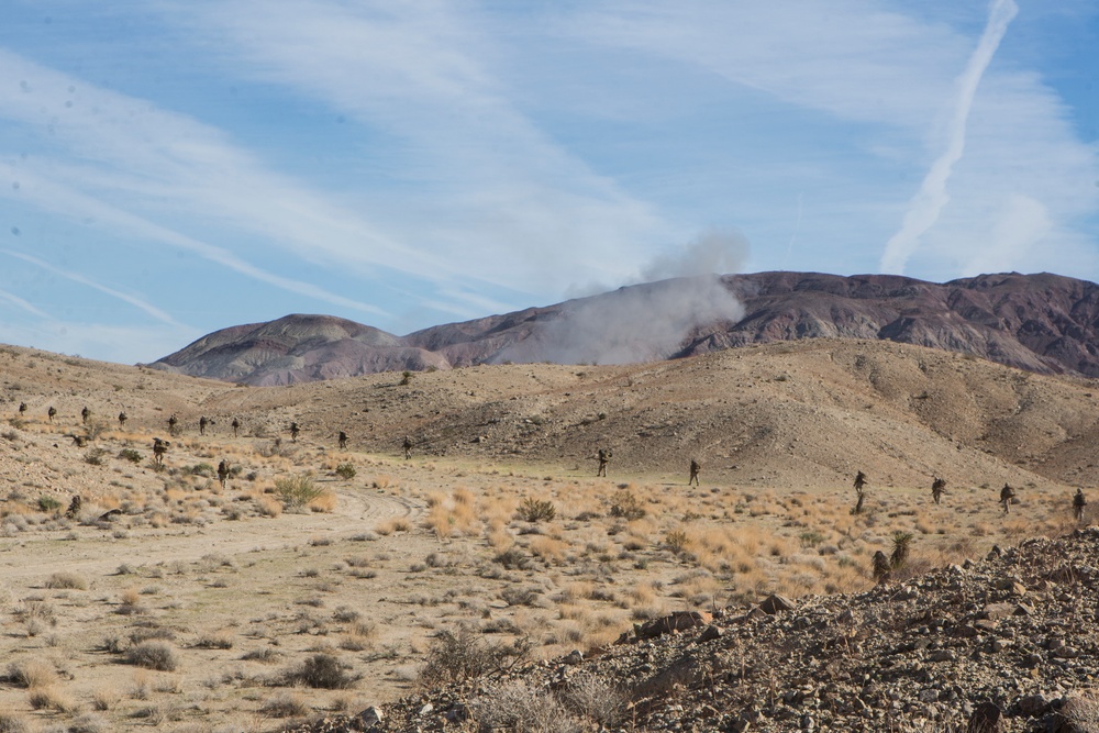 Marines of 1/8 perform an Air Assault Course during ITX 1-19