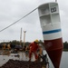 Coast Guard Cutter Bluebell sets a mooring buoy at Tongue Point