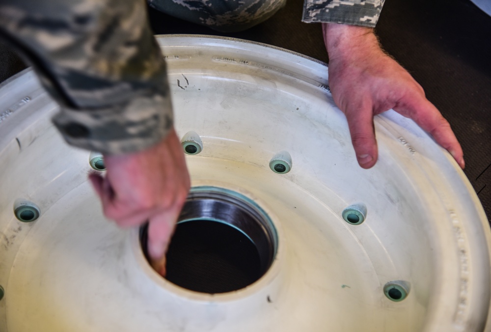 KC-135 wheel inspection