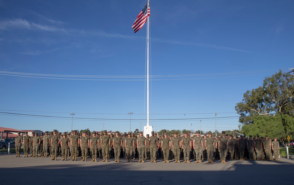 1st MARDIV Morning Colors Ceremony