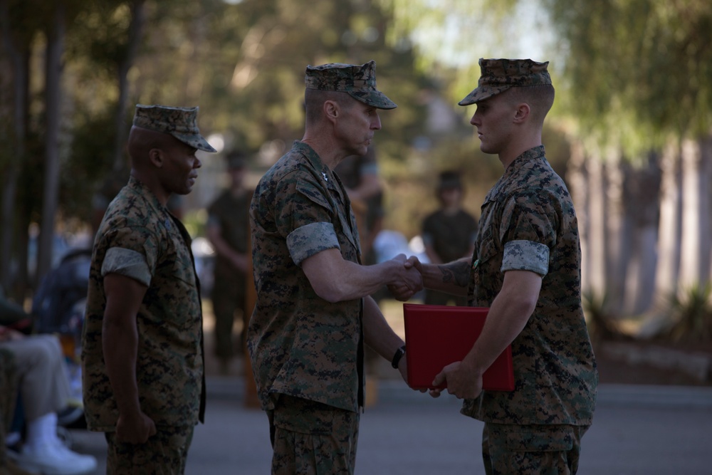 1st MARDIV Morning Colors Ceremony