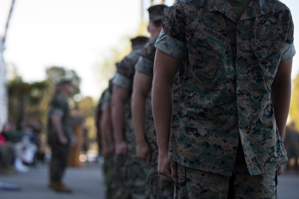 1st MARDIV Morning Colors Ceremony