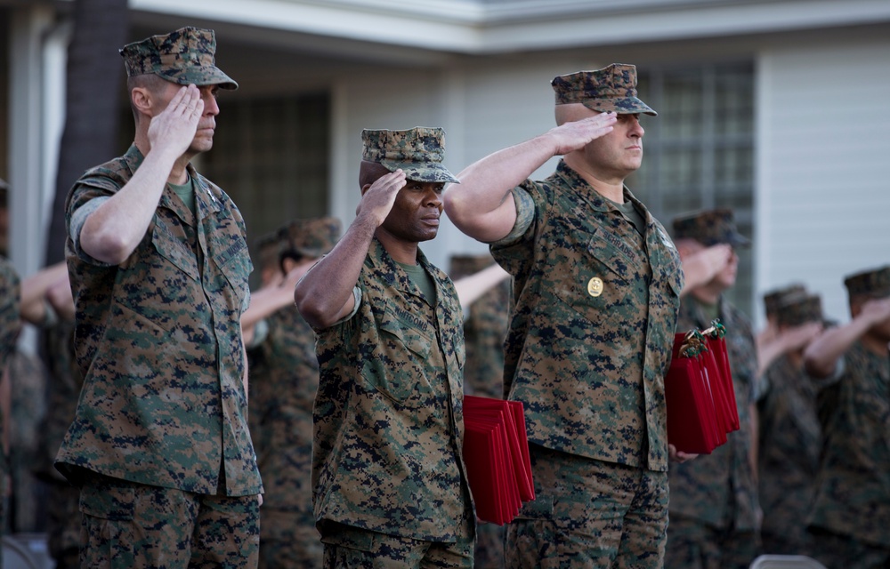 1st MARDIV Morning Colors Ceremony