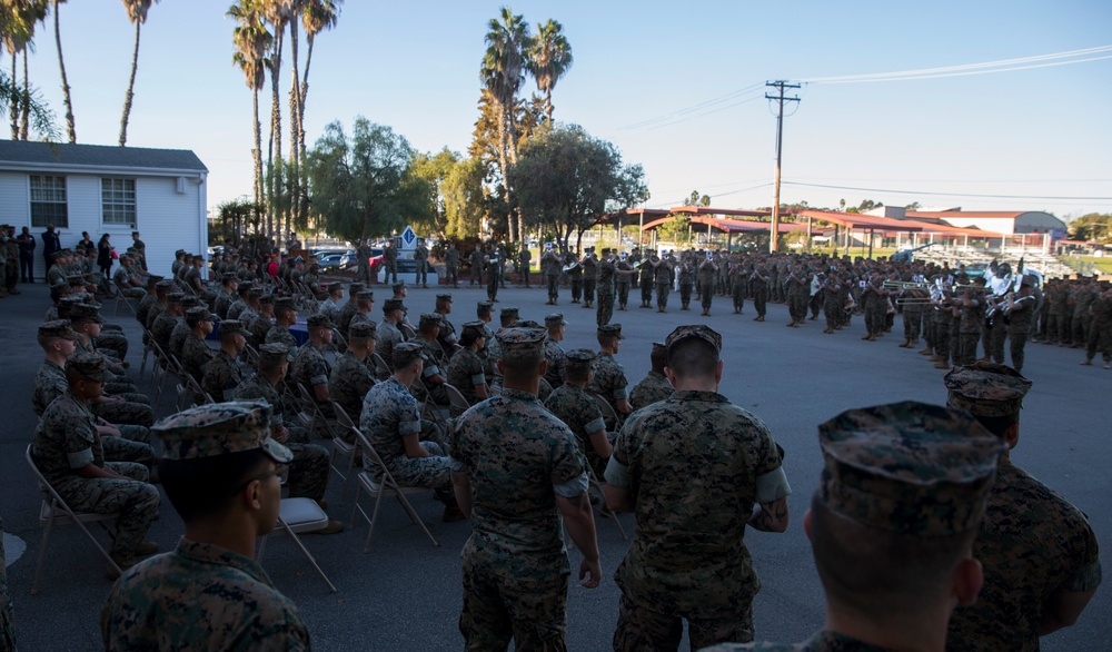 1st MARDIV Morning Colors Ceremony