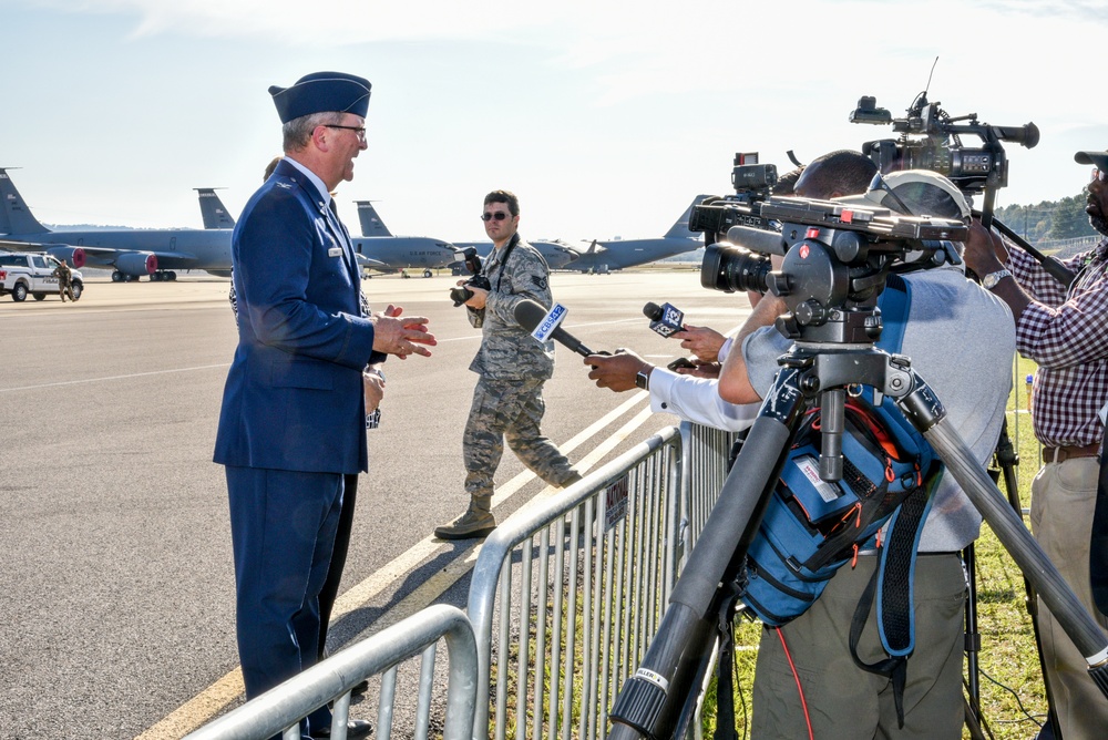 Col. Scott Grant Addresses Local Media