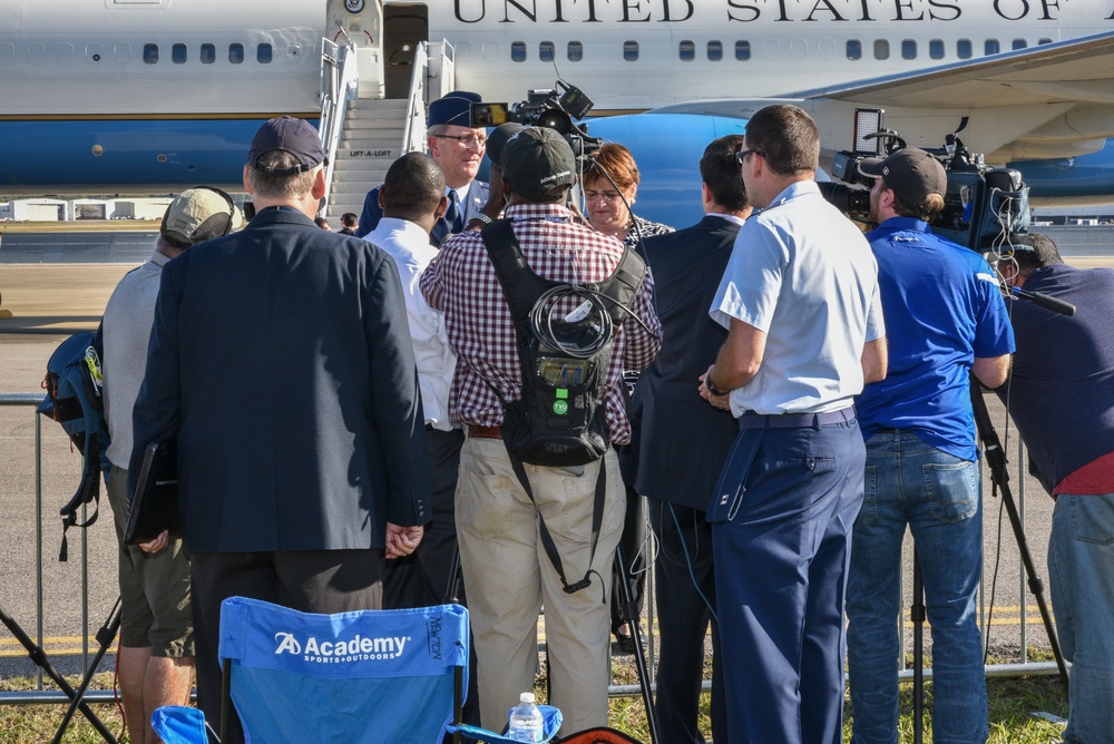 Col. Scott Grant Addresses Local Media