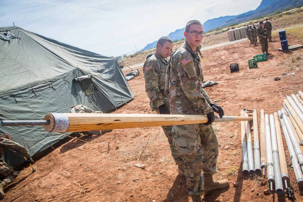 Operation Faithful Patriot Soldiers Setup at Fort Huachuca