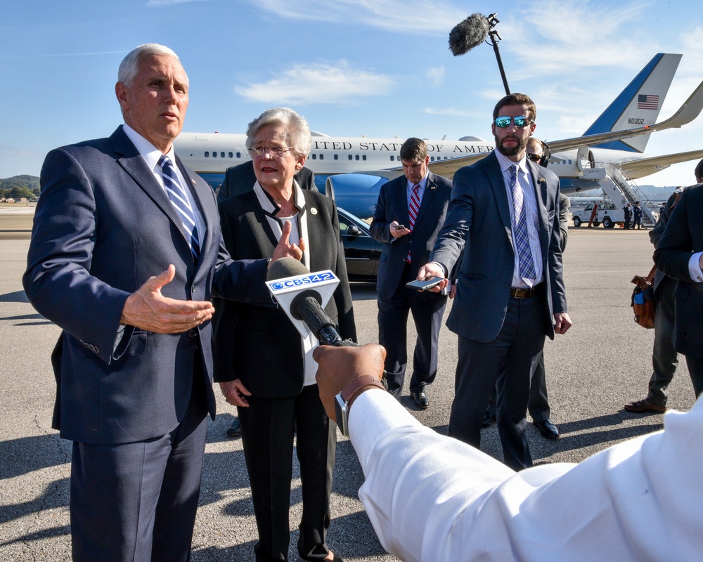 Vice President Pence and Alabama Governor Ivey Addresses Local Media