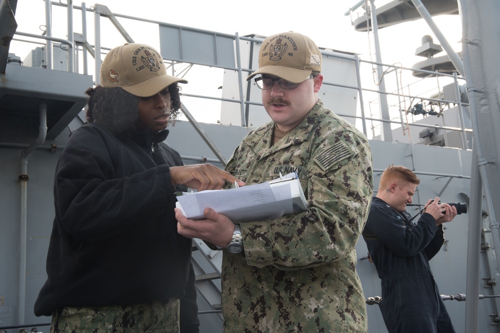 USS Germantown Training