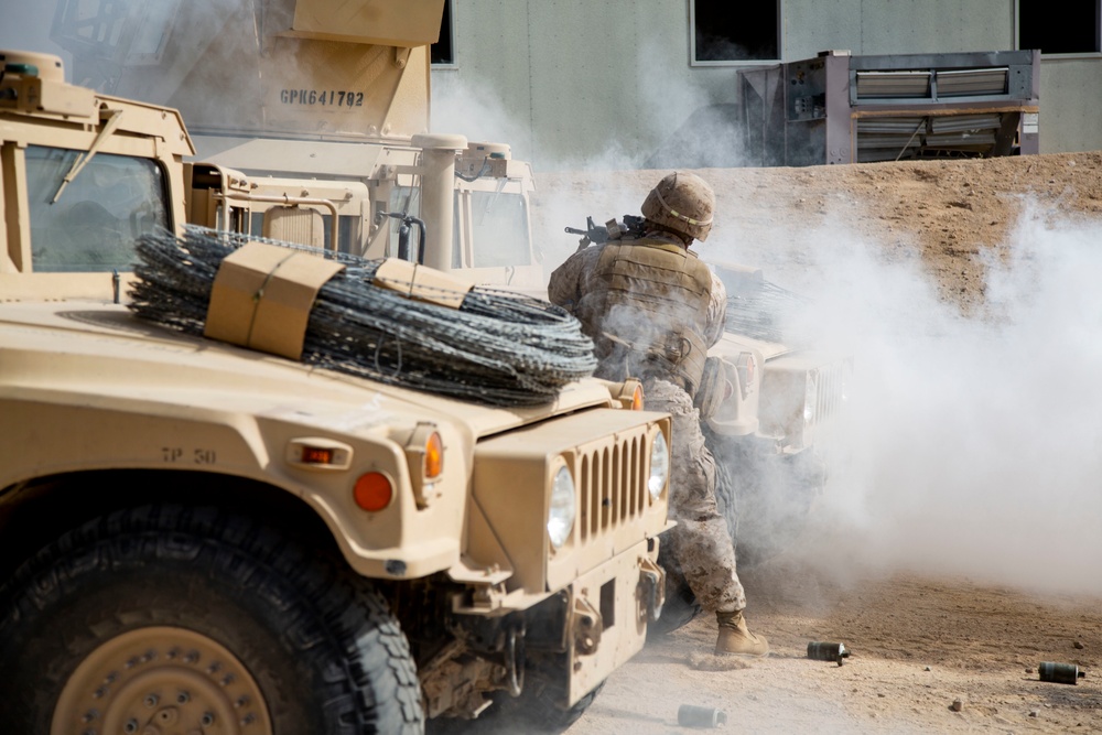 CLB-4 Marines engage in urban combat training during ITX 1-19