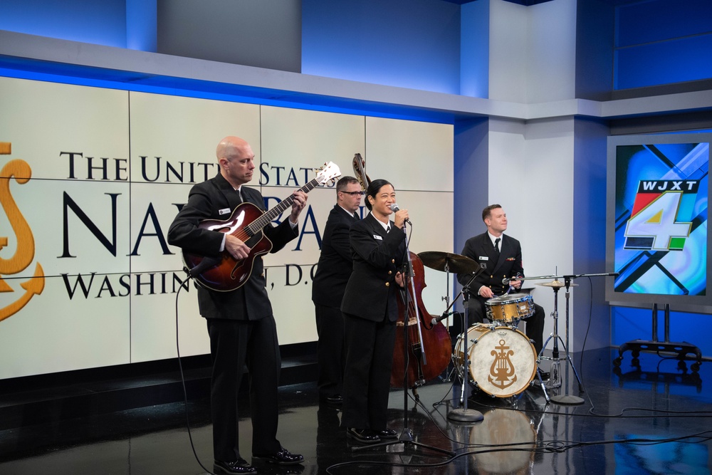 U.S. Navy Band Commodores perform on WJXT Channel 4