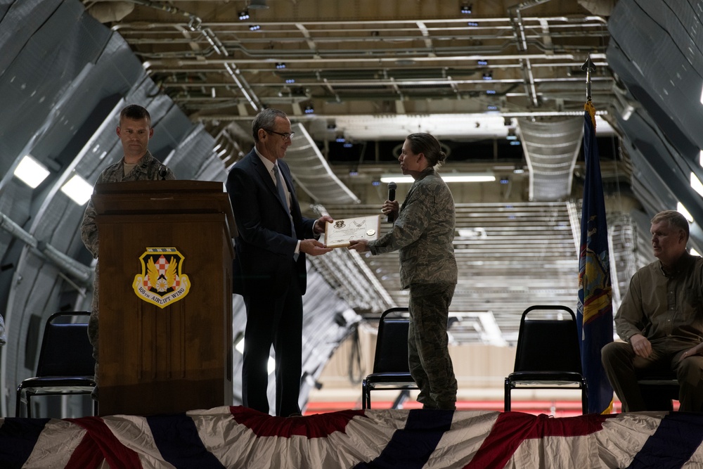 105th AW hosts C-5M closeout ceremony